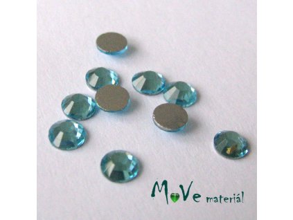 Skleněný kabošon 3,8-4mm/10ks, sv. tyrkysový