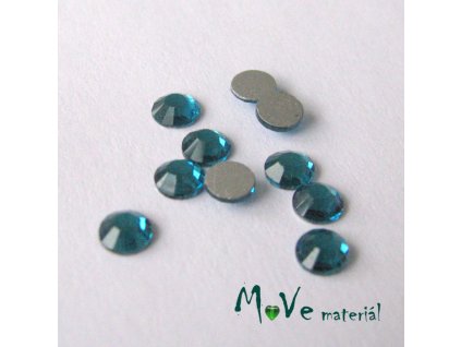 Skleněný kabošon 3,8-4mm/10ks, tm. tyrkysový