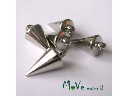 Akrylový přívěšek TRN, 5ks, platina