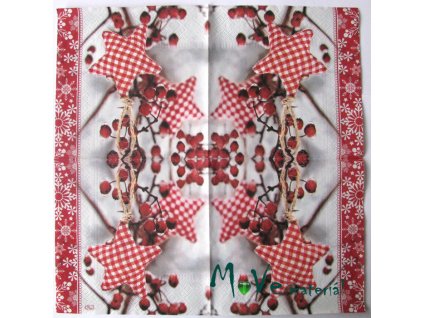 Ubrousek na decoupage 33 x 33cm 1ks, vánoční