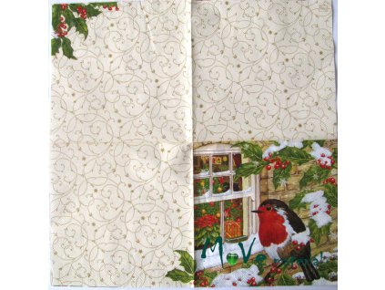 Ubrousek na decoupage 33 x 33cm 1ks, zimní