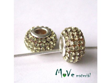 Korálek s šir. průvlek 1kus, žlutý