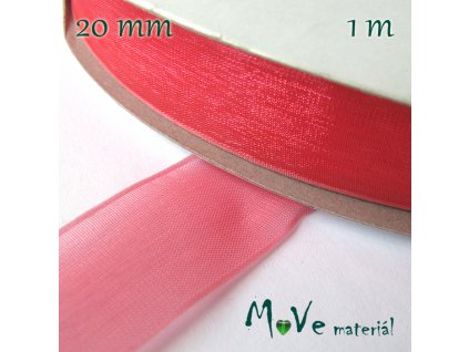 Šifónová stuha 20mm, 1m, malinová