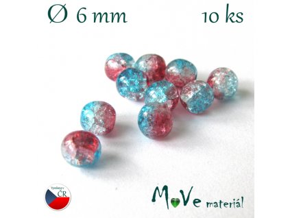 České praskačky korálky 6mm 10 ks