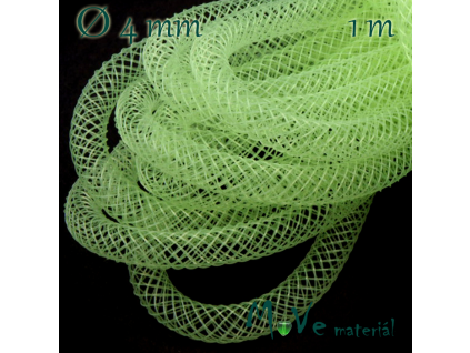 Modistická krinolína dutinka 4mm, 1m, zelená