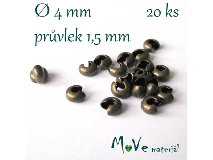 Kryt na zamačkávací rokajl - staromosaz- 20ks