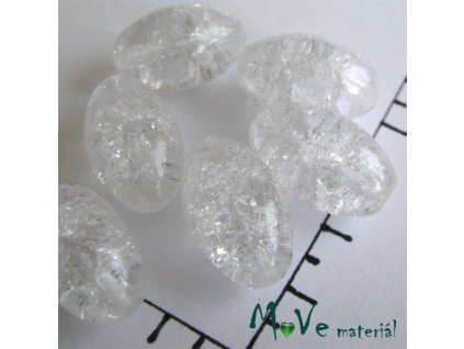 České praskačky šiška 20x12mm 2ks, průhledná