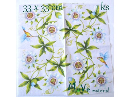 Ubrousek na decoupage 33 x 33cm 1ks, mučenka