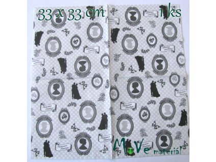 Ubrousek na decoupage 33 x 33cm 1ks, rámy