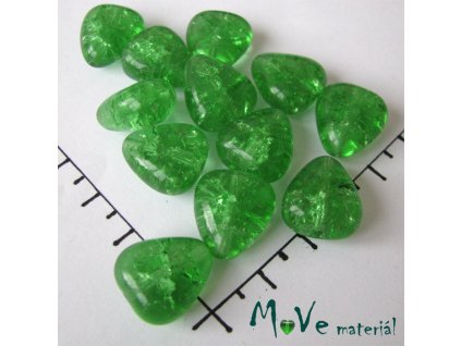 České praskačky trojúhelník 14x16mm 4ks, zelená