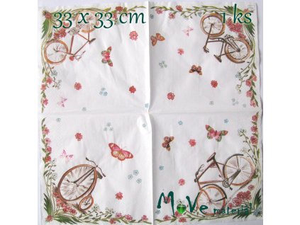 Ubrousek na decoupage 33 x 33cm 1ks, kolo