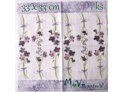 Ubrousek na decoupage 33 x 33cm 1ks, violka