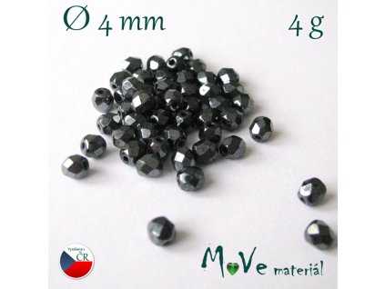 České ohňovky 4mm, 4g antracitové
