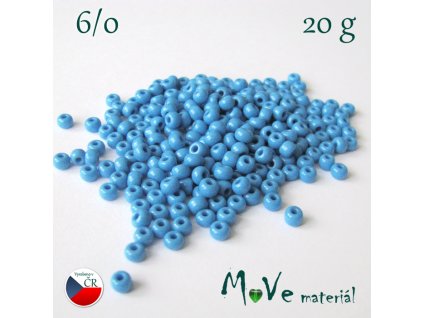 Český rokajl 6/0, 20 g, modrý