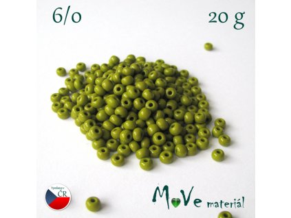 Český rokajl 6/0, 20 g, olivový