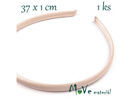 Čelenka jednoduchá potažená ecru/10mm