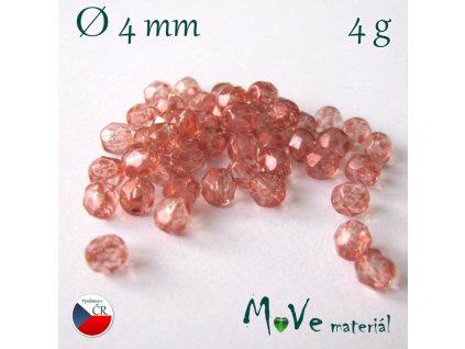 České ohňovky 4mm, 4g broskvové - AB lesk