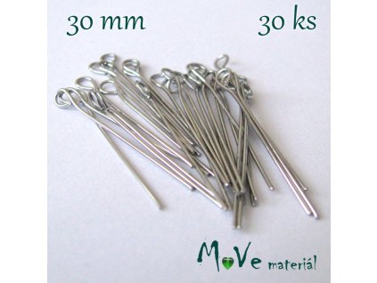 Ketlovací jehla - nerez ocel 30mm, 30ks