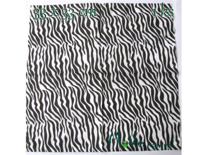 Ubrousek na decoupage 33 x 33cm 1ks, zebra