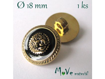 Knoflík ozdobný se lvem 18mm/1ks