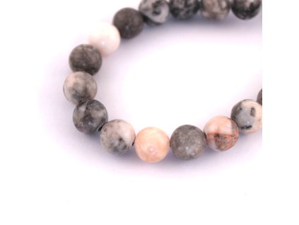 Jaspis - 8mm/4ks, zebra