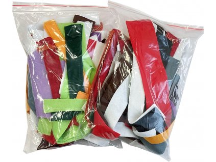 Balíček odřezků plsti - mix barev - 100g
