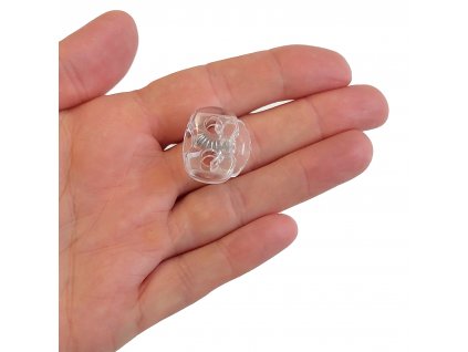 Plastová brzdička dvoudírková 20x20mm, transparentní