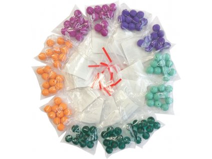 Sada skleněné korálky 8mm - "02"