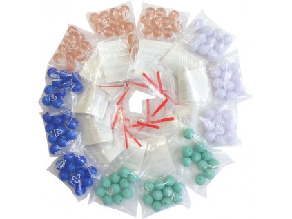 Sada skleněné korálky 8mm - "06"