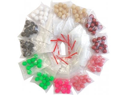 Sada skleněné korálky 8mm - "16"