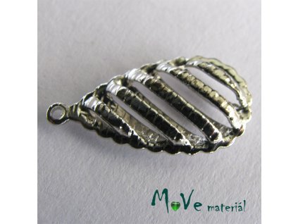 Přívěsek KAPKA 10x17mm, 1ks, platina
