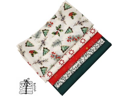 Balíček - bavlněná plátna - 5 dílů 20x70cm - "152"