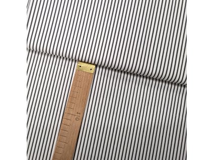 Bavlněné plátno - Pruh šedá, bílá - šíře 150cm/1bm