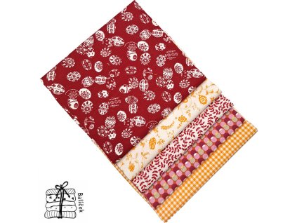 Balíček - bavlněná plátna - 5 dílů 20x70cm - "183"