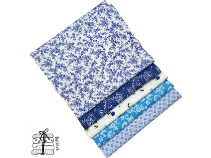 Balíček - bavlněná plátna - 5 dílů 20x70cm - "185"