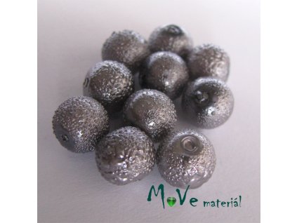 Voskové perle "Zigana" 8mm, 10ks, platina