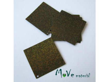 Flitry hladké 30x30mm, 6ks, khaki