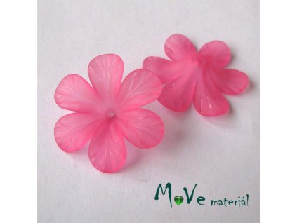 Akrylový květ 30mm, 2ks, růžový