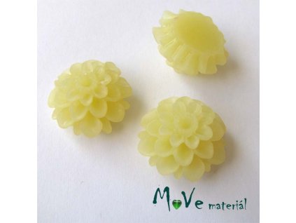 Kabošon květ transparentní A5 - resin - 2ks, vanilka