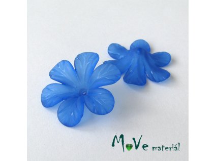 Akrylový květ 30mm, 2ks, stř. modrý