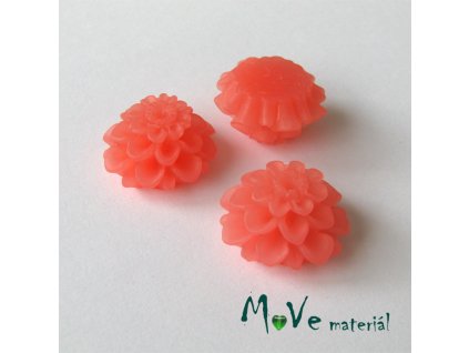 Kabošon květ transparentní A5- resin -2ks, broskvový