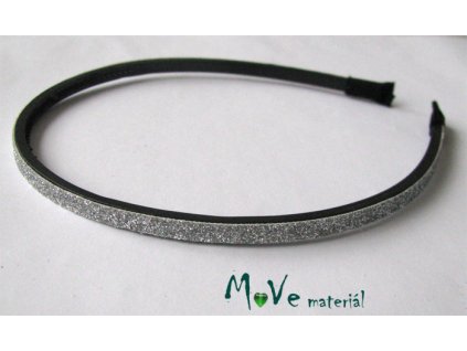 Čelenka jednoduchá s lurexem stříbrná