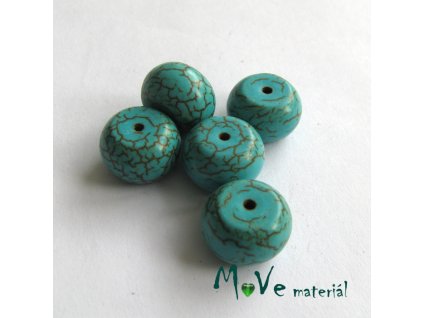 Korálky Tyrkenit disk 12x8mm, 5ks