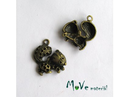 Přívěsek VEVERKA 23x22x4mm, 1ks