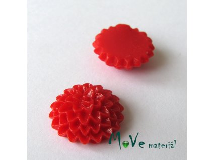 Kabošon B6 astra - resin - 2ks, červený