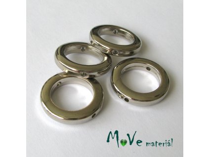Plastový kroužek 23mm, 4ks, platina