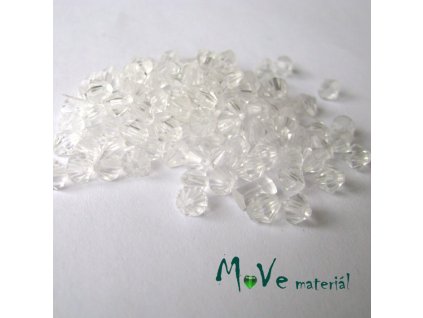 Korálek plast - sluníčko 5mm, cca 120ks, čirý