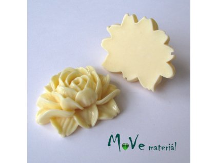 Kabošon lesklý K1 - resin - 1ks, vanilkový