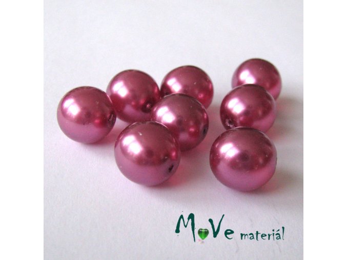České voskové perle12mm 8ks (cca 20g), růžové