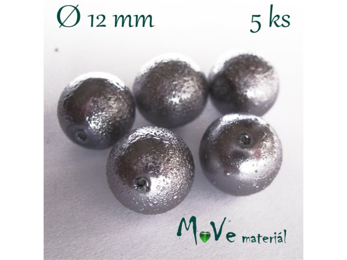 Voskové perle "Zigana" 12mm, 5ks, platina